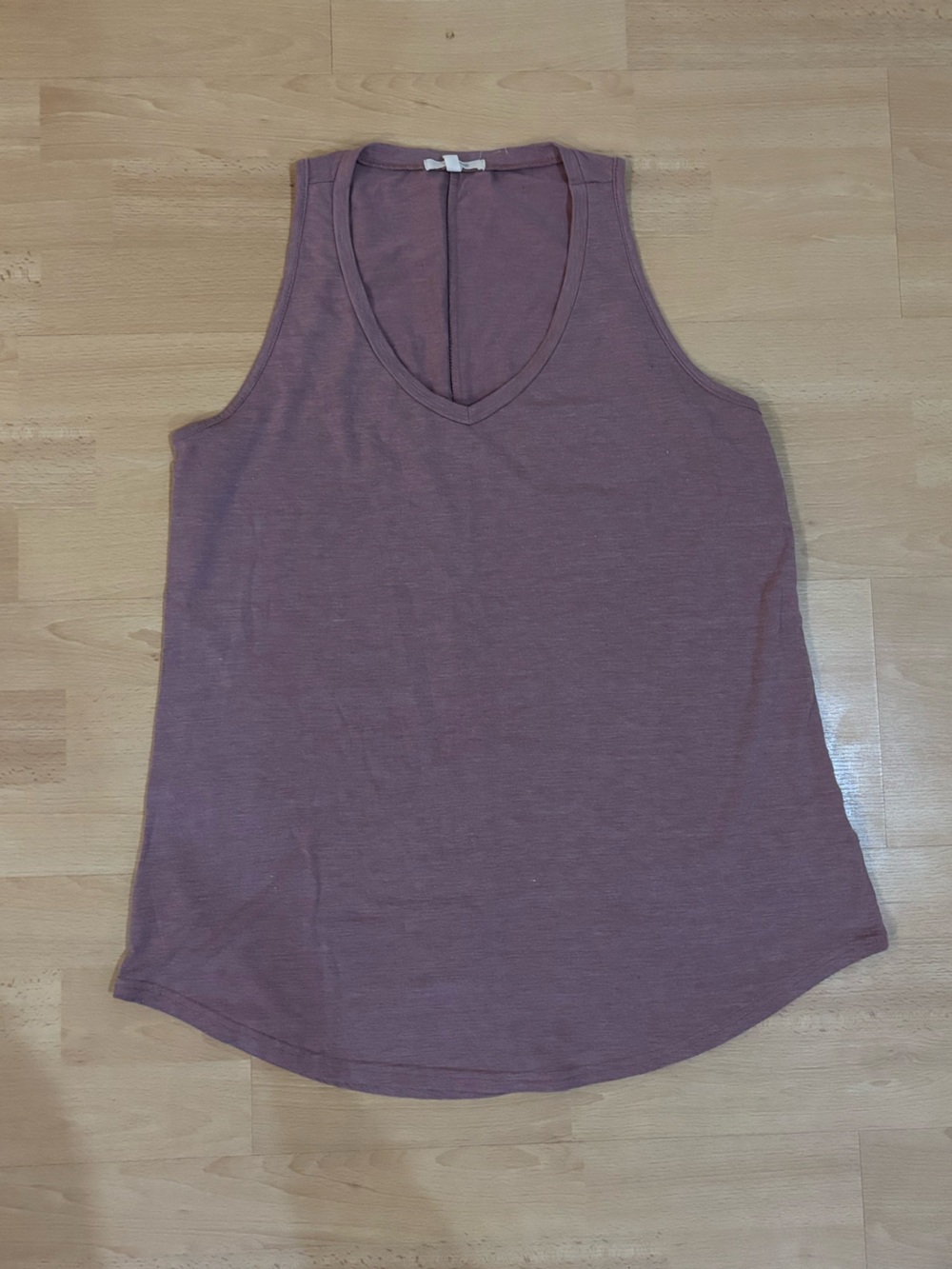 Maurices Sleeveless V-Neck Tank Top in Dusty Mauve